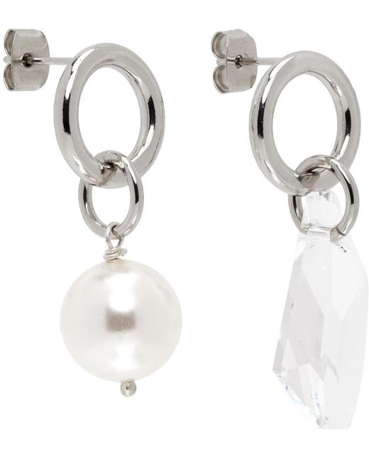Justine Clenquet White Laura Earrings