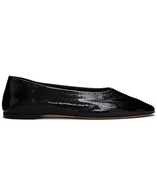 Totême Black Slip Naplack Ballerina Flats