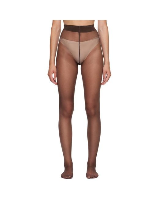 Wolford Brown Satin Touch 20 Tights