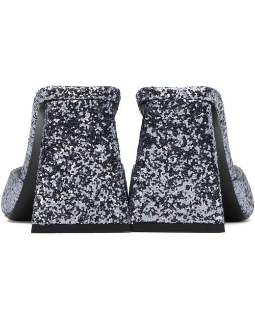 The Attico Black Mini Devon Mules