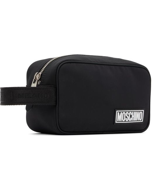 Moschino Black Toiletry Pouch for men