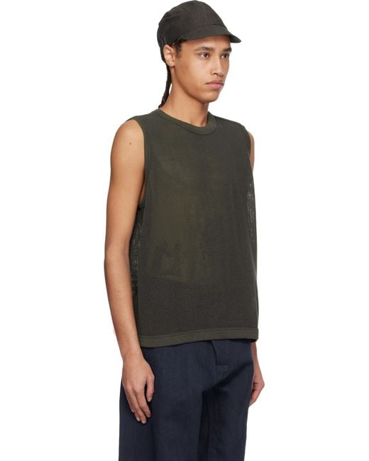 Jan Jan Van Essche Black O-Project Mesh Jersey Tank Top for men