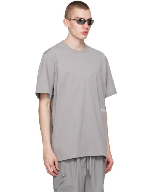 Y-3 Gray Premium T-shirt for men