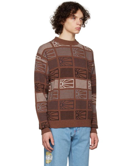 Rassvet (PACCBET) Brown Jacquard Sweater for men