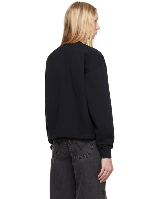 Maison Kitsuné Black Baby Fox Patch Drawstring Comfort Sweatshirt