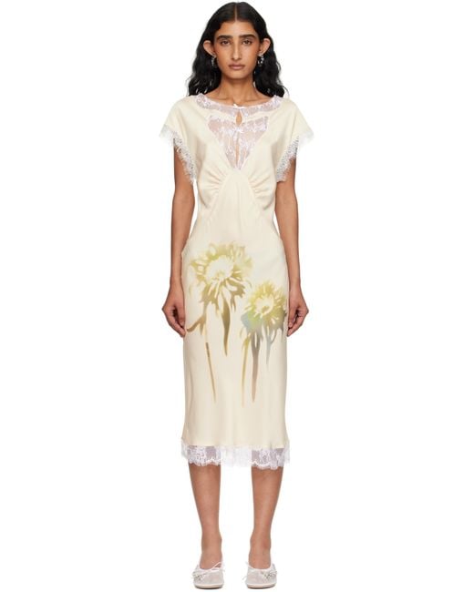 Collina Strada Black Waterlily Midi Dress