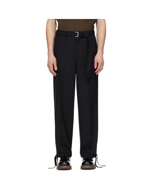 Sacai Black Suiting Trousers for men
