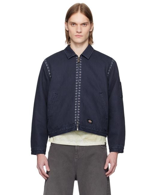 THUG CLUB Blue Dickies Edition X Stitch Eisenhower Jacket for men