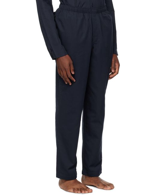 Sunspel Blue Straight-Leg Pyjama Pants for men