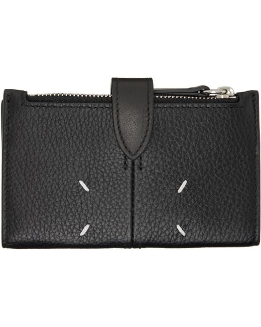 Maison Margiela Black Zip Card Holder for men