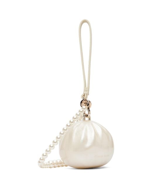 Simone Rocha Natural Pearl Crossbody Dim Sum Bag