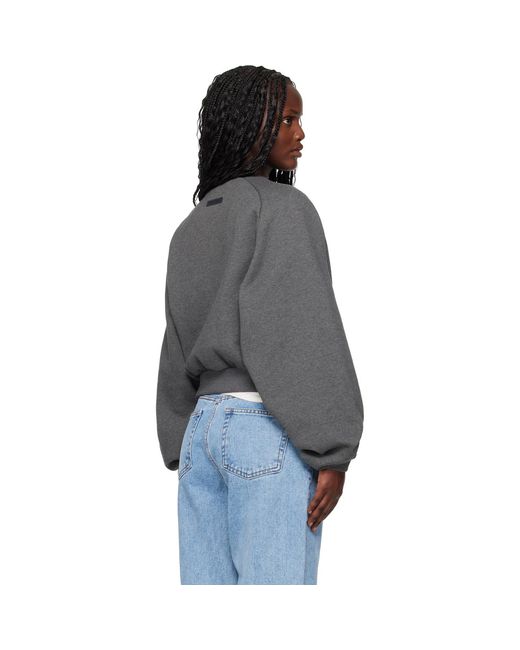 Fear Of God Black Holiday Embossed 90S Raglan Crewneck Sweatshirt