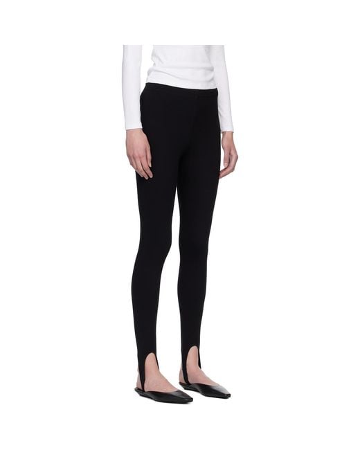 Leset Black Rio Stirrup Leggings