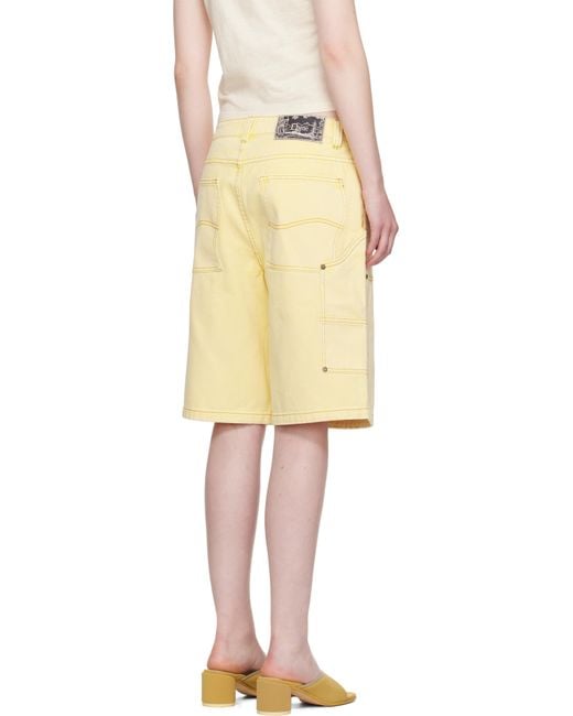 Short Menuisier Jaune En Denim Dime en coloris Natural