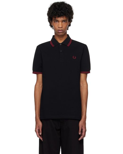 メンズ Fred Perry ブラック M3600 ポロシャツ Black