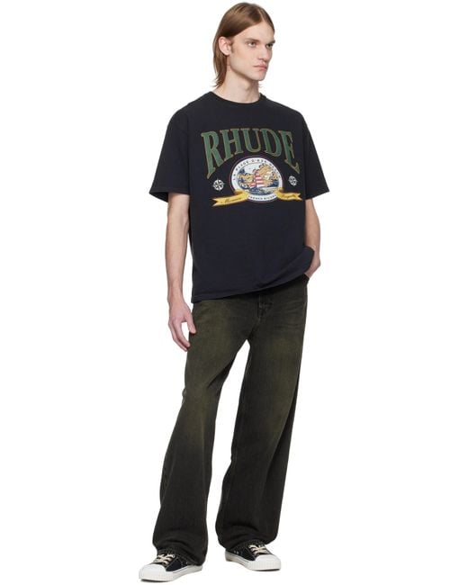 Rhude 'Monaco Regatta' T-Shirt in Black for Men | Lyst