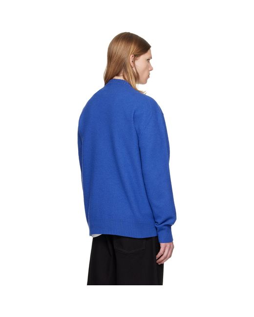 Jil Sander Blue Wool Sweater for men