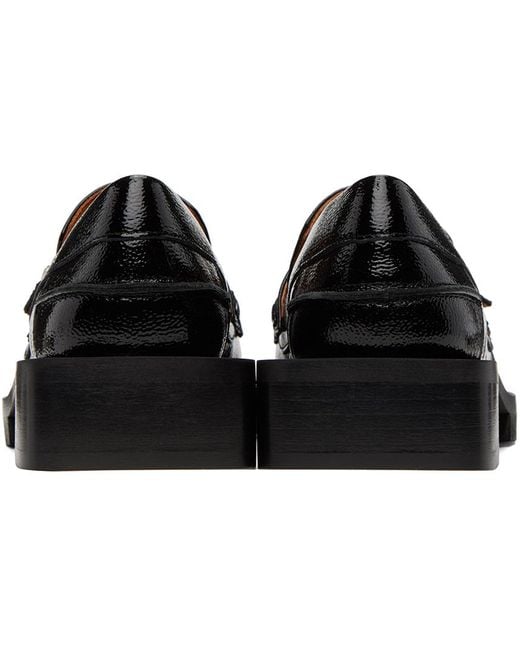 Ganni Black Jewel Loafers