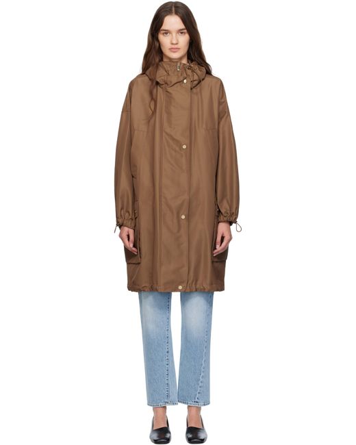 Max Mara Black Tan Finito Parka