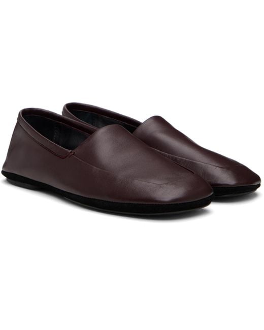 Lemaire Black 'Indoor' Slipper Loafers