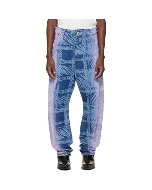 Vivienne Westwood Blue Buckle Back Jeans for men