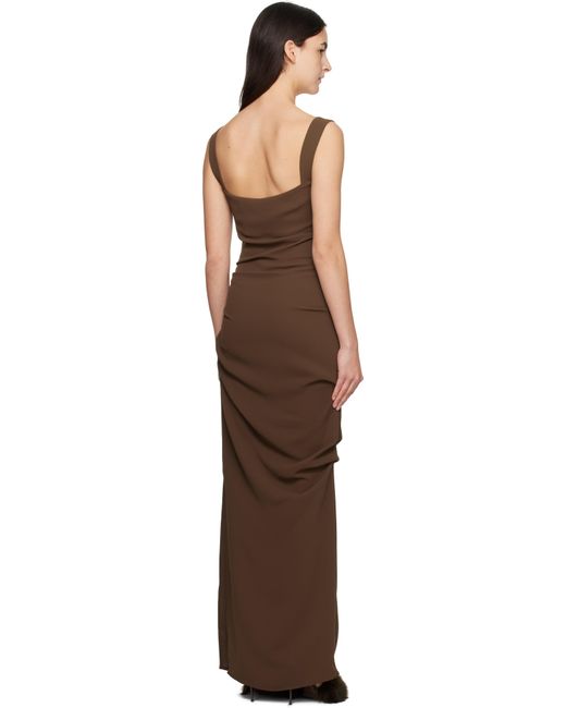 Robe Longue Raf Brune Paris Georgia en coloris Black