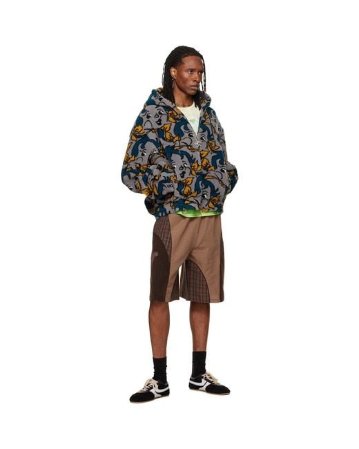 Chopova Lowena Multicolor 'Cheeky Girl' Oversized Hooded Fleece Jacket for men