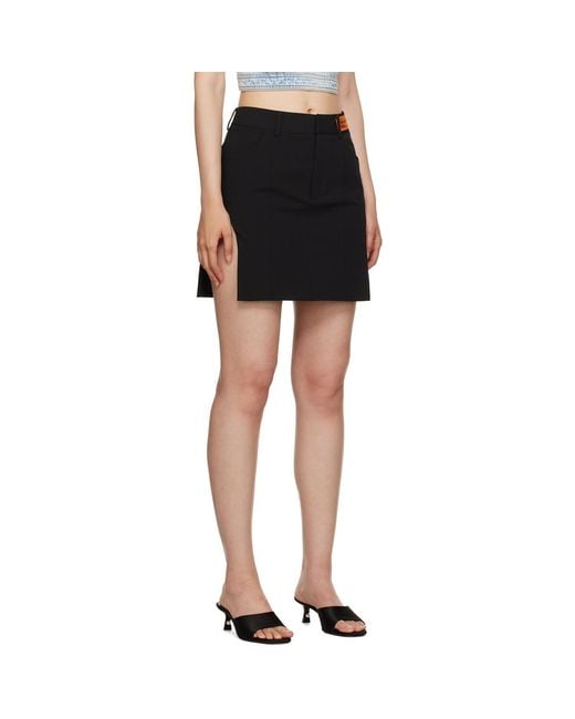 Heron Preston Black Cut Out Miniskirt