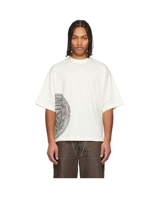 Jean Paul Gaultier White Off- 'Jpg' Laurier Stamp T-Shirt for men