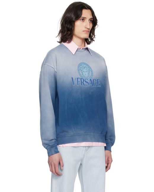 Versace Blue Medusa Sweatshirt for men