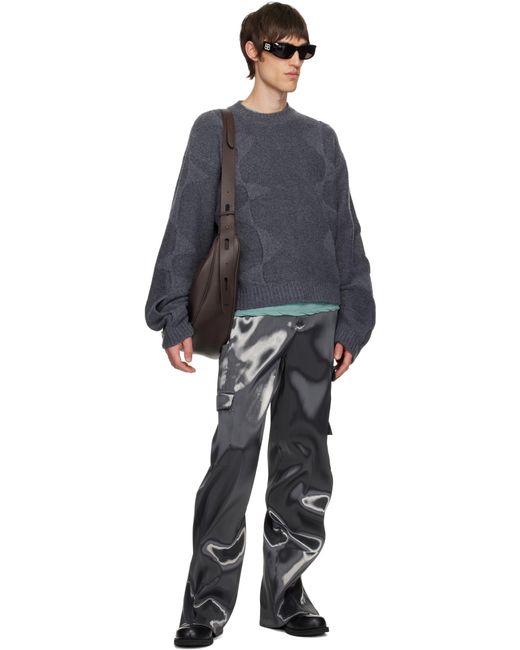 HELIOT EMIL Black Cargo Pants for men