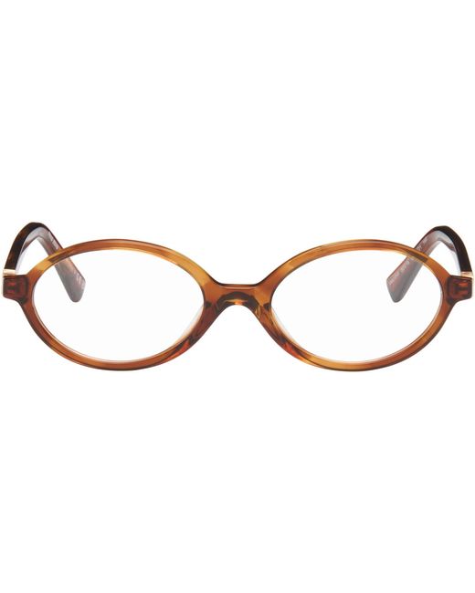 Miu Miu Brown 'Breaking The Rules' Oval Glasses