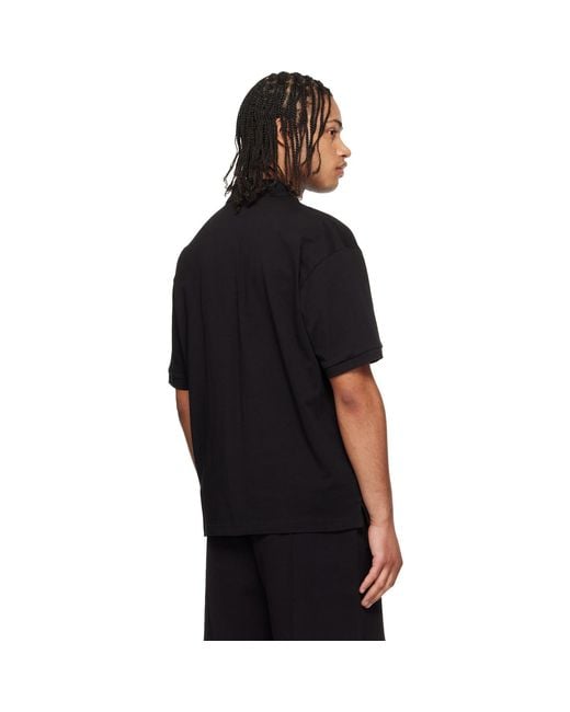HUGO Black Oversize-Fit Contrast Logo Polo for men