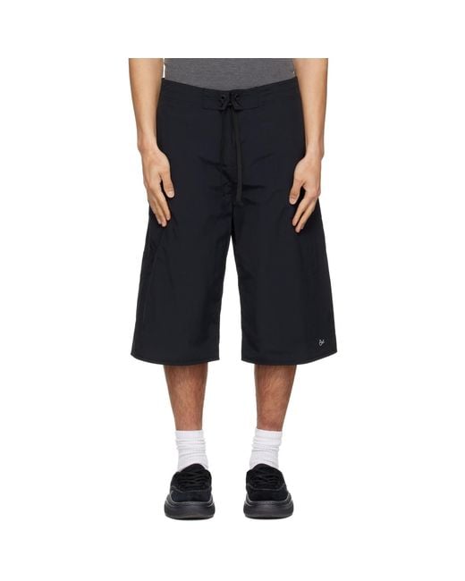 ERL Black Long Woven Shorts for men