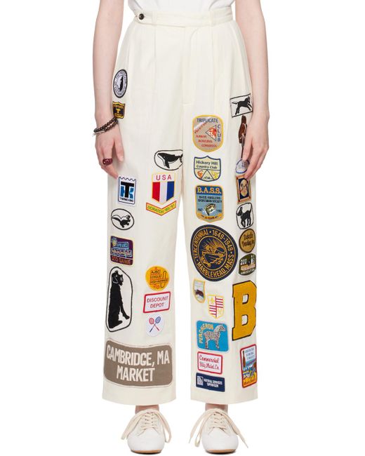 Pantalon cambridge mcnab blanc Bode en coloris Multicolor