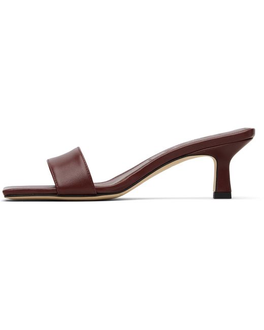 Aeyde Black Burgundy Gilly Heeled Sandals