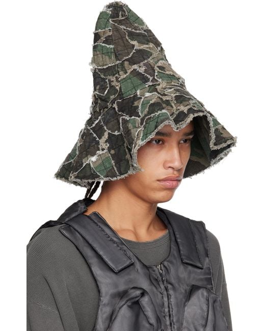 Who Decides War Multicolor Khaki Highest Point Denim Bucket Hat for men