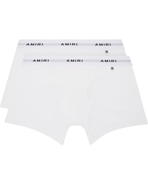 Amiri White Two-Pack Logo Patch Boxer Briefs for men