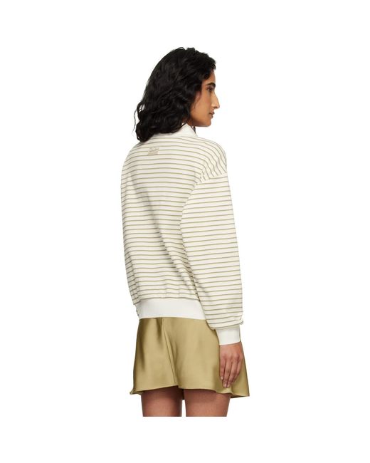 DUNST Multicolor Off- Striped Logo Collared Polo