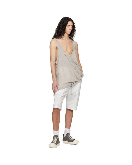 Rick Owens Black Off- Temple Pony Tank Top for men