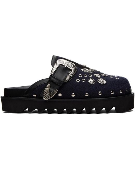 Toga Virilis Black Ssense Exclusive Studded Loafers for men