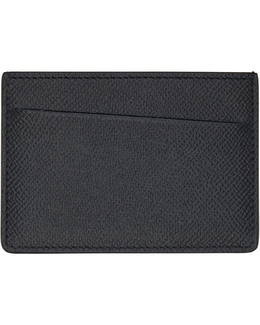 Maison Margiela Black Leather Small Card Holder for men