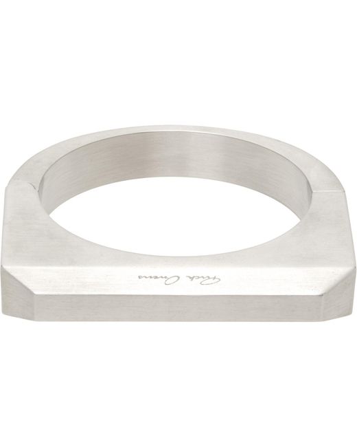Rick Owens Black Beveled Bangle Bracelet for men