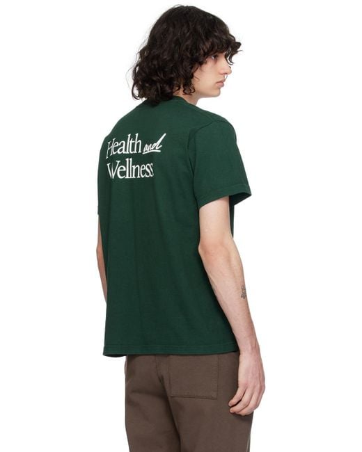Sporty & Rich Green New Health T-shirt for men
