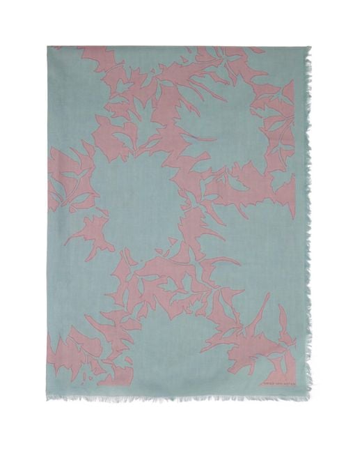 Dries Van Noten Gray Floral Scarf for men
