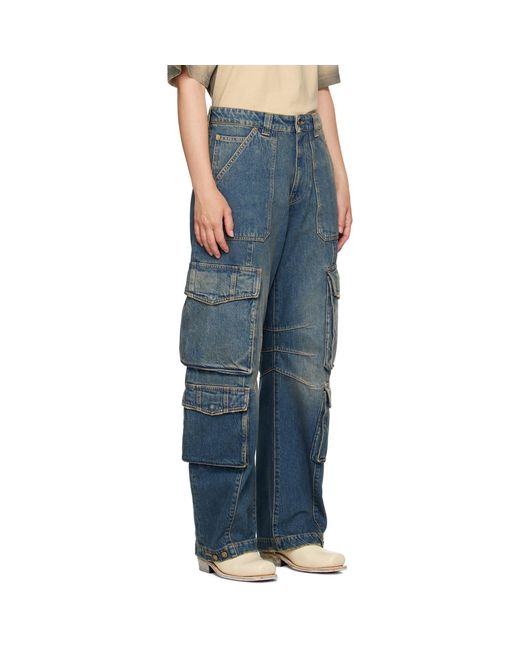 Golden Goose Deluxe Brand Blue En Goose Distressed Finish Jeans