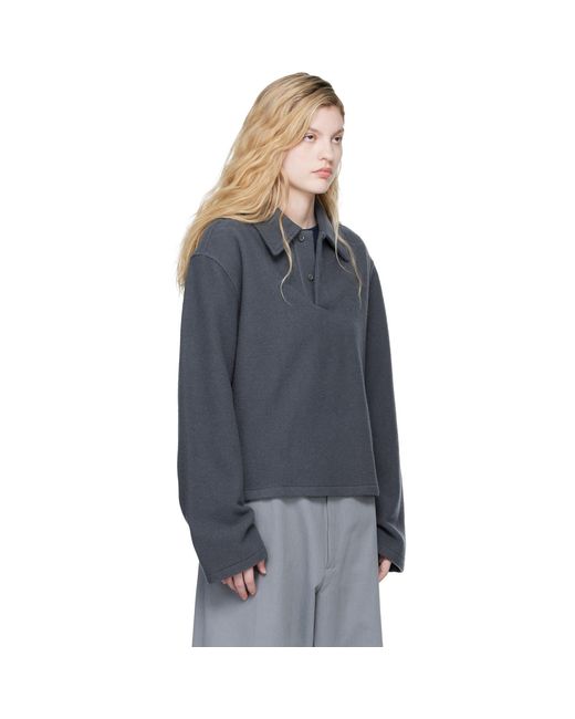Polo Gris En Molleton Rier en coloris Blue