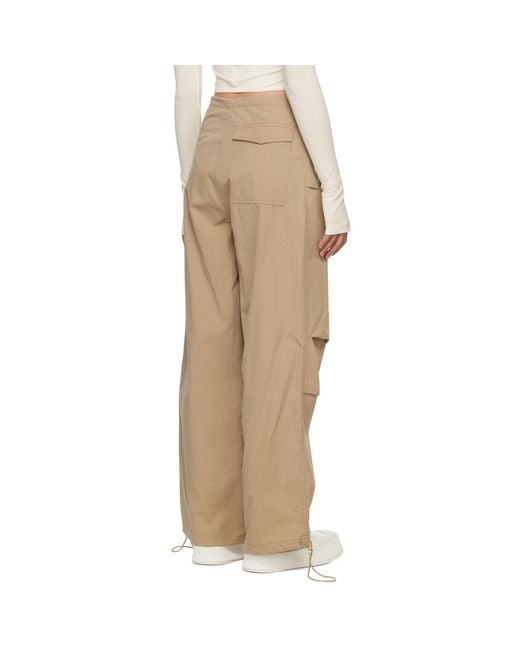 Dion Lee Natural Beige toggle Trousers