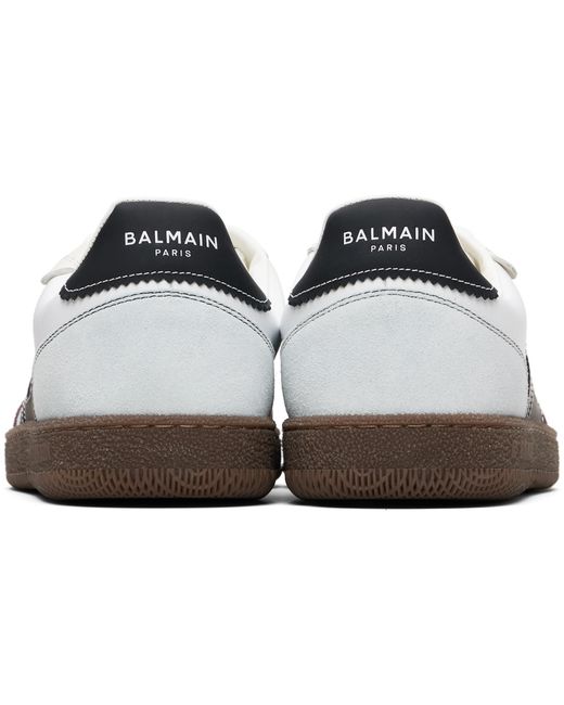 Balmain Black Swan Suede & Nylon Sneakers for men