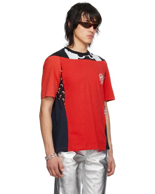 MARINE SERRE Red Regenerated T-shirt for men